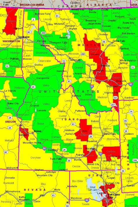 idaho air quality planning areas map